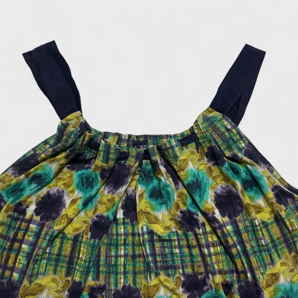 Anthropologie Deletta Tunic Top Women’s Medium Multicolor Floral Silk Straps - Picture 10 of 11